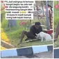 Viral Momen Pria Makan Bareng Anjing Ini Bikin Haru. (Sumber: TikTok/@warunggibahsitubondo)