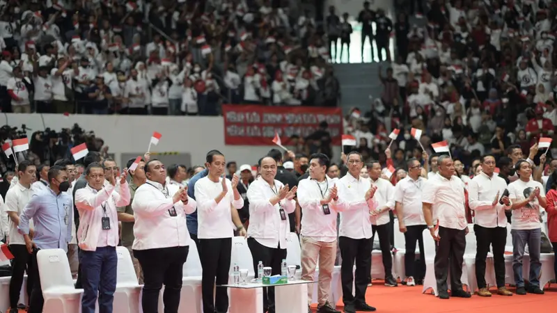 Presiden Joko Widodo atau Jokowi saat menghadiri puncak Musyawarah Rakyat (Musra) Indonesia. (Istimewa