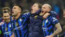 Pada leg pertama perempat final, Inter menang 2-1 atas Bayern Munchen. Kemudian pada leg kedua Inter bermain imbang 2-2. (Spada/LaPresse via AP)