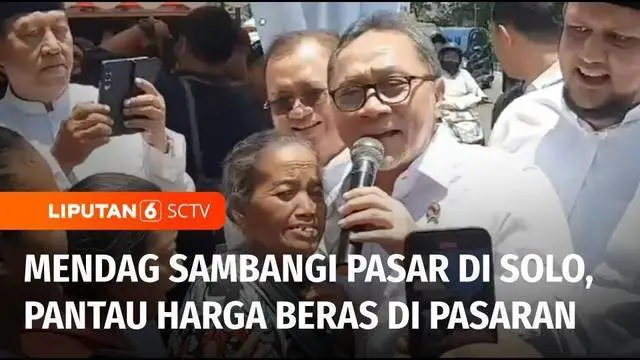 VIDEO: Mendag Zulhas Kunjungi Pasar di Solo, Genjot Operasi Pasar Murah Guna Atasi Beras Mahal