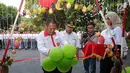 Pembina Upacara, Asdep Kepemimpinan dan Kepeloporan, Ibnu Hasan membuka prosesi Tantingan Paskibraka di PPPON, Cibubur, Jakarta Timur, Selasa (25/7). Upacara tantingan merupakan tradisi di hari pertama diklat Paskibraka. (Liputan6.com/Yoppy Renato)