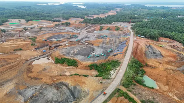 PT Waskita Beton Precast Tbk (WSBP) ikut serta dalam pembangunan jalan akses untuk Bandara VVIP di Ibu Kota Nusantara (IKN). (Dok Waskita Beton)
