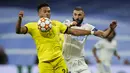 Namun Real Madrid tidak menyerah begitu saja. Anak asuh Carlo Ancelotti memberikan perlawanan dan terus menekan pertahanan The Blues. (AP/Manu Fernandez)