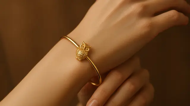 Model Gelang Emas Motif Burung Trendi