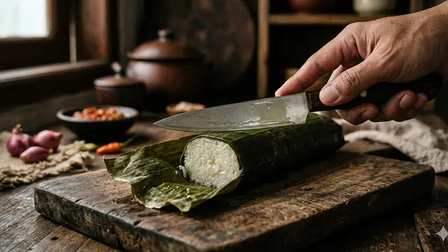 Trik Agar Lontong Tidak Pecah Saat Dipotong
