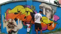 Kerennya Grafiti Sambil Ngabuburit di Kediri