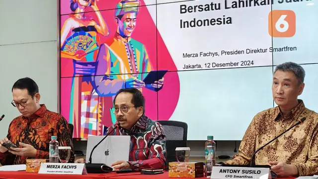 Konferensi pers merger XL Axiata - Smartfren. Liputan6.com/Agustinus Mario Damar