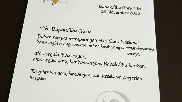 Surat Hari Guru 2025.