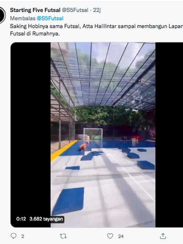 Bukan Sekadar Hobi, Atta Halilintar Ternyata Jago Main Futsal. (twitter @S5Futsal)