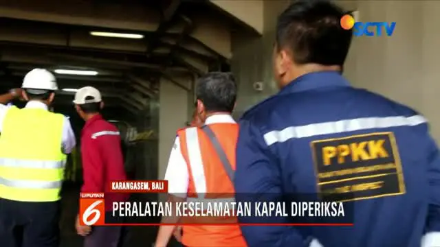 Salah satunya KMP Gemilang 7 saat sandar di dermaga 1 Padang Bai. Tim memeriksa kelengkapan dokumen kapal, termasuk ijasah dan lisensi para perwira kapal.