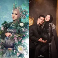 Ria Ricis telah melahirkan anak pertamanya yang berjenis kelamin perempuan hari ini. Sebelumnya, aktris dan YouTuber 27 tahun itu menjalani maternity shoot dengan ragam tema. Berikut potretnya, (Instagram/fdphotography90).