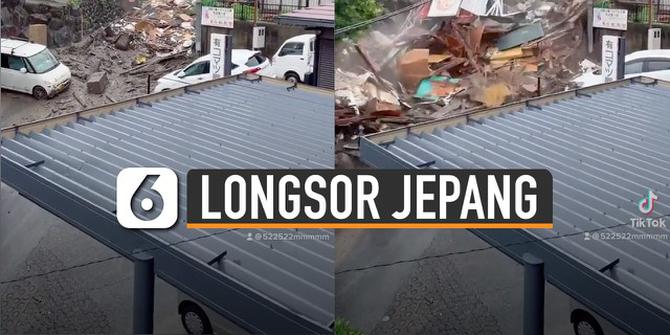 VIDEO: Nyaris Dijemput Maut, Pemobil Selamatkan Diri Sebelum Dihantam Longsor Jepang