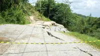 Bencana alam akibat pergerakan tanah yang terjadi di Kabupaten Purwakarta, beberapa waktu lalu. Foto (Istimewa)