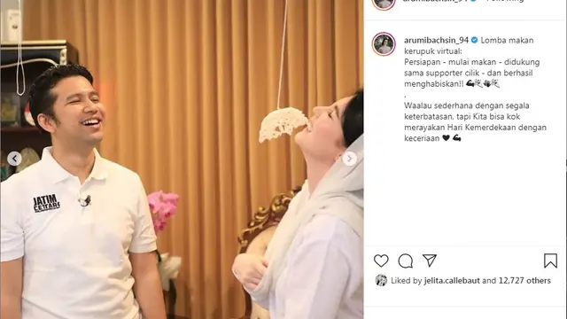 Arumi Bachsin - Emil Dardak (Foto: Instagram/@arumibachsin_94)