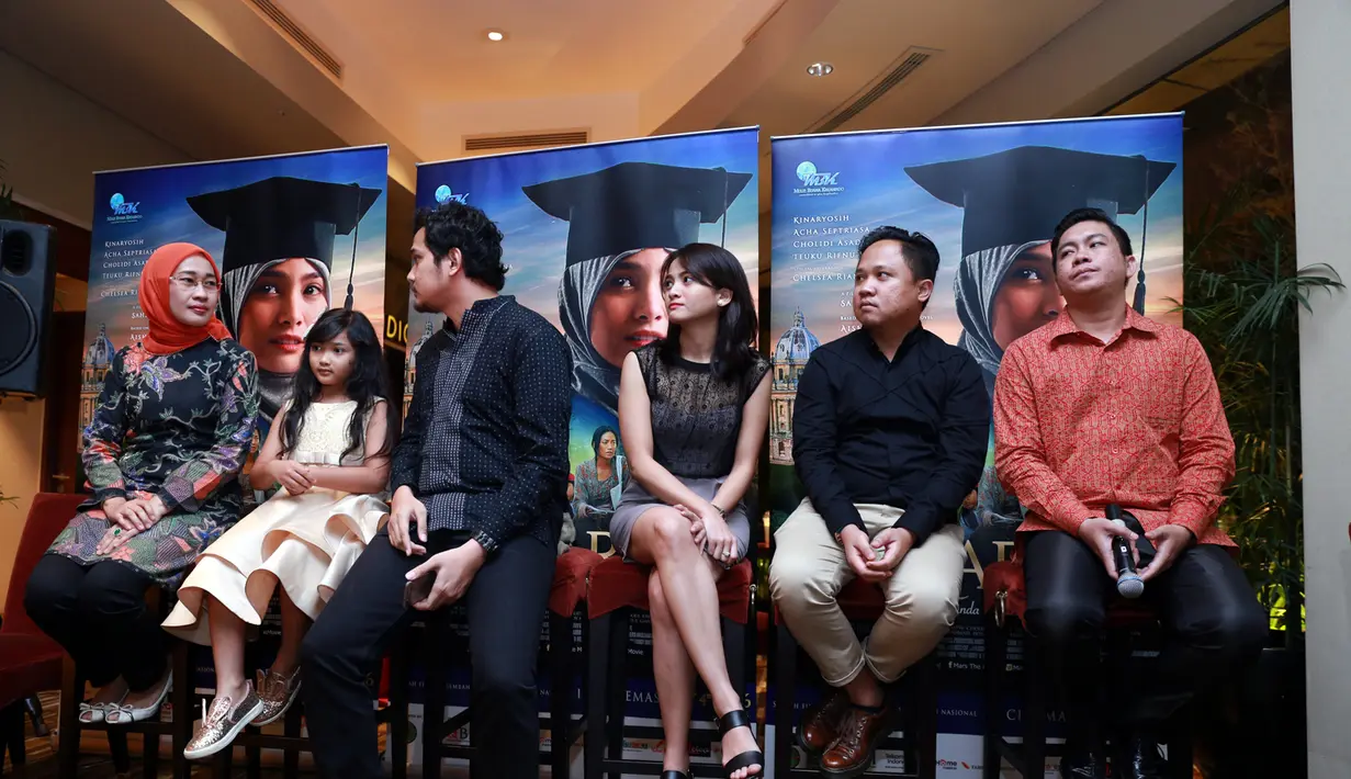 Konferensi pers Launcing Trailer, Poster, dan Soundtrack Film Mars, XXI Epicentrum Kuningan, Jakarta Selatan, Rabu (6/4/2016) malam.  (Adrian Putra/Bintang.com)
