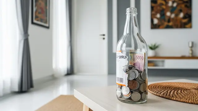 Botol Sirup Bekas di Rumah Bisa Dimanfaatkan Jadi Tempat Penyimpanan Koin dan Uang Receh