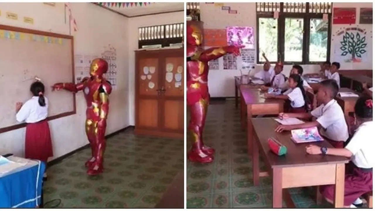 Iron Man Jadi Guru dan Mengajar Di SD