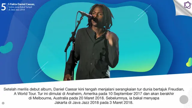 [Bintang] 5 Fakta Daniel Caesar, Solois yang Bakal Tampil di Java Jazz 2018