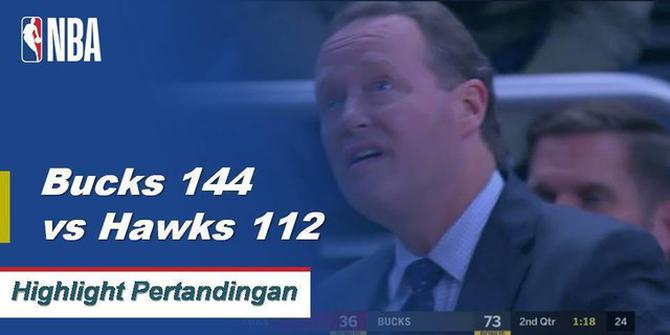 Cuplikan Pertandingan NBA : Bucks 144 vs Hawks 112
