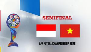 Semifinal Piala AFF Futsal 2026, Indonesia Vs Vietnam. (Bola.com/Wiwig Prayugi)