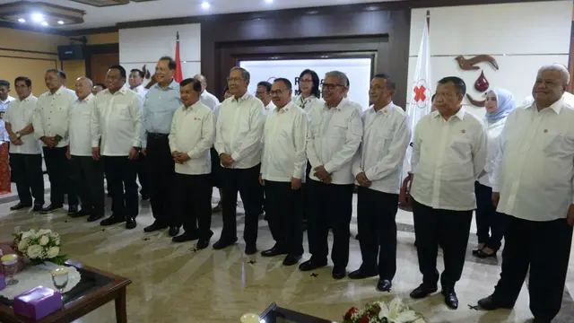 Ketua Umum Terpilih Palang Merah Indonesia (PMI) Jusuf Kalla melantik kepengerusan PMI periode 2019-2024.