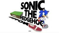 Sneaker yang dirilis terbatas untuk memperingati ulang tahun ke-26 Sonic the Hedgedog (sumber: indor.jp)