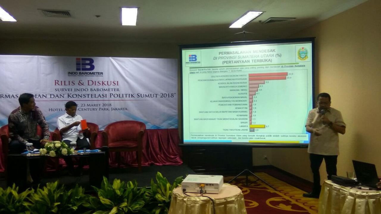 Rilis Survei Indo Barometer soal Pilkada Sumatera Utara 2018