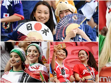 Berikut ini wanita-wanita cantik asal Benua Asia yang mewarnai Piala Dunia 2018 di Rusia. (Foto-foto Kolase AFP)