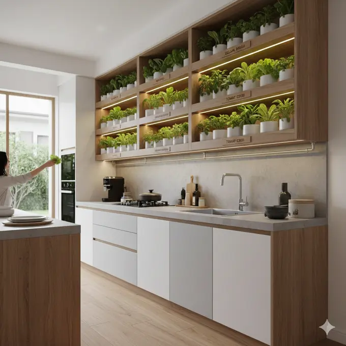 Kebun sayur dekat dapur (Foto: Gemini AI)