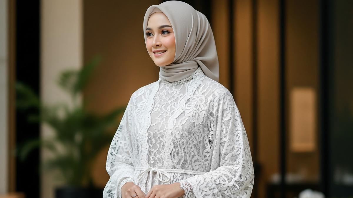 7 Model Gamis Outer Transparan dengan Aksen Tali Pinggang, Cocok untuk Tren Lebaran 2026