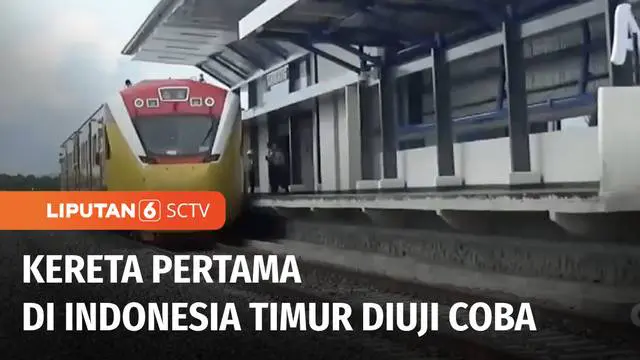 VIDEO: Kereta Api Pertama di Indonesia Timur Jurusan Makassar-Pare-pare Diuji Coba