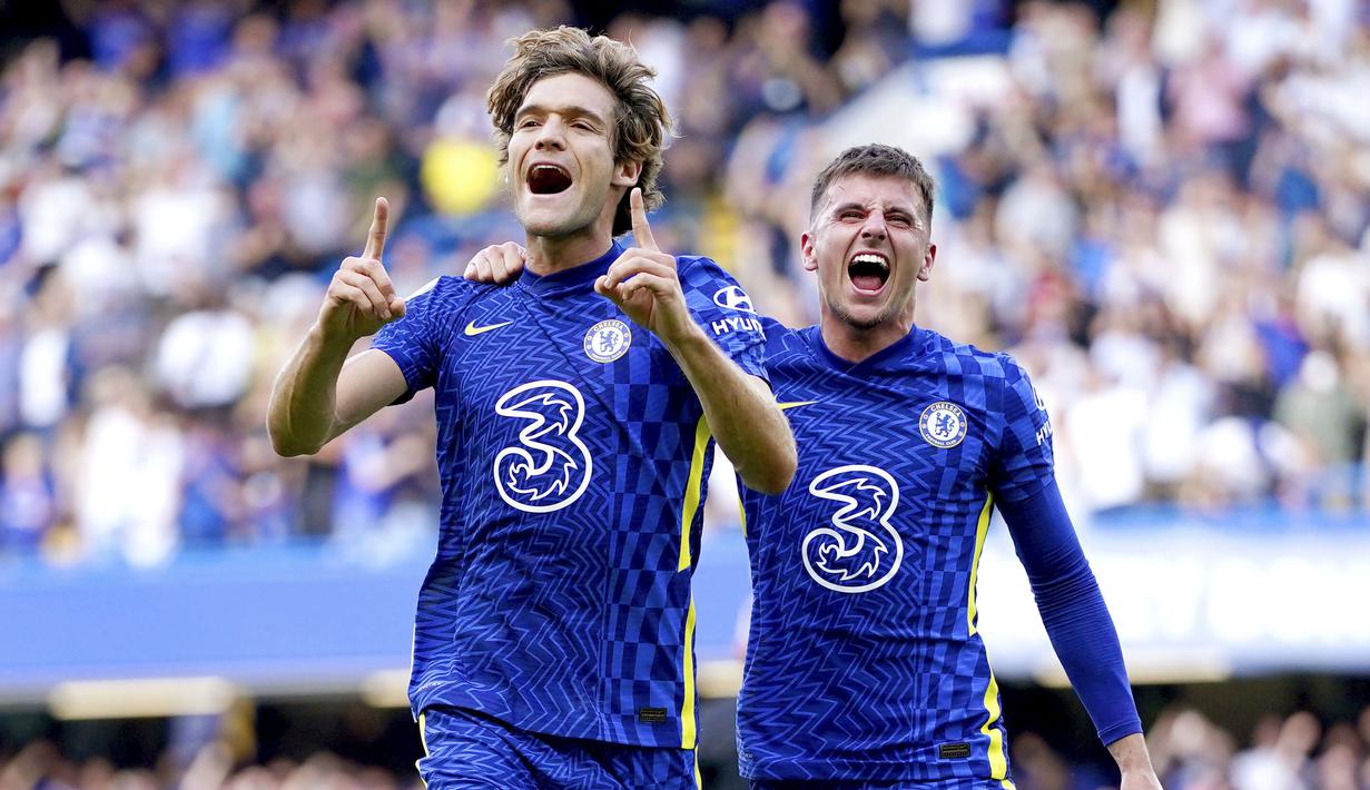Chelsea memulai laga perdana Premier League musim ini dengan hasil positif usai menumbangkan Crystal Palace di Stadion Stamford Bridge, Sabtu (14/8/2021). (Foto: AP/Tess Derry)