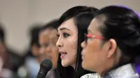 Mantan Wakil Sekjen Demokrat, Angelina Sondakh hadir di Pengadilan Tipikor, Jakarta, Kamis (14/8/14). (Liputan6.com/Miftahul Hayat)