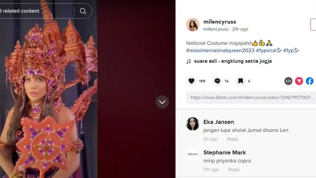 Millen Cyrus Tampil di Miss International Queen 2023, Warganet Sebut Penampilannya Gagah dan Ingatkan Jangan Lupa Sholat Jumat
