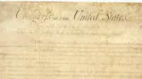 Dalam Bill of Rights, Kata "Congress" seolah terlihat seperti "Congrefs" (Wikimedia Commons)
