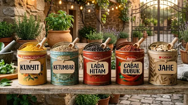 kaleng biskuit bumbu dapur