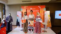 Bincang Shopee bertajuk "Hijab Zaman Now" di JW Marriott Hotel, Mega Kuningan, Jakarta Selatan, 27 Februari 2020. (Liputan6.com/Asnida Riani)
