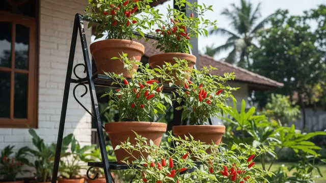 Ide Kebun Cabai di Teras Sederhana. Foto: AI