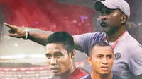 Timnas Indonesia - Fakhri Husaini, Firman Utina, Evan Dimas (Bola.com/Adreanus Titus)