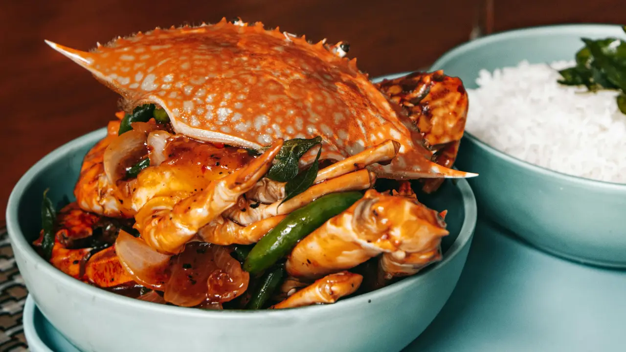 Ilustrasi masakan, hidangan, kepiting