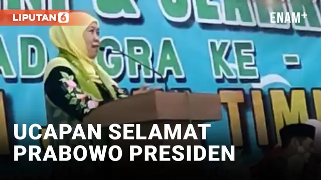 Khofifah Indar Parawansa Berikan Selamat dan Doa Harapan kepada Prabowo-Gibran