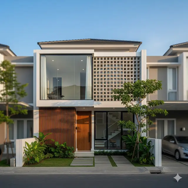 Model Rumah 7x12 Modern 2025 Low Budget untuk Keluarga Muda. Gemini