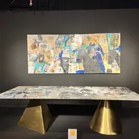 Meja makan karya Naufal Abshar / Foto: Adinda Tri Wardhani - Fimela.com.