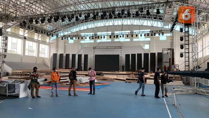 Indoor Hockey Doyo Baru beralih fungsi menjadi arena esports PON XX Papua 2021. (Liputan6.com/ Yuslianson)