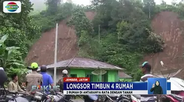 Warga sempat mendengar suara gemuruh sebelum longsor menimpa rumah sehingga membuat panik warga sekitar.