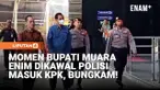 Bupati Muara Enim, Edison, tiba di Gedung Merah Putih Komisi Pemberantasan Korupsi, Jakarta, Selasa pagi (9/6), usai terjaring operasi tangkap tangan (OTT) yang dilakukan KPK. Edison tiba sekitar pukul 08.51 WIB mengenakan batik biru dan masker putih...