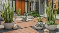 10 Desain Taman Kering yang Tetap Cantik Meski Jarang Disiram, Cocok untuk Penghuni Sibuk
