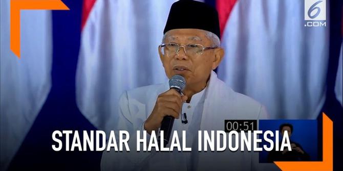 VIDEO: Ma'ruf Amin Sebut Standar Halal Indonesia Jadi Contoh Dunia
