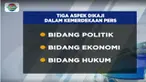 Tiga aspek dikaji mulai dari bidang politik, ekonomi dan hingga hukum di 32 provinsi di Indonesia.