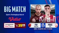 Link Live Streaming PSM Makassar Vs Persis Solo Hari Ini. (Sumber: dok. vidio.com)